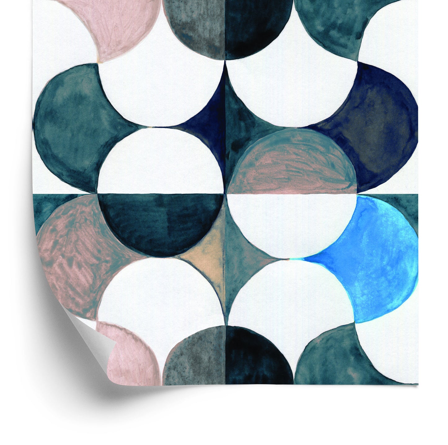 Wallpaper Geomatric Abstract In Watercolor