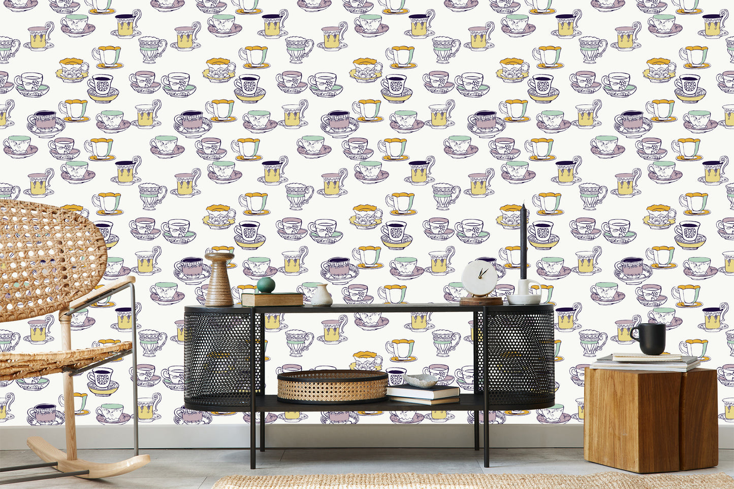Wallpaper Colorful Cups