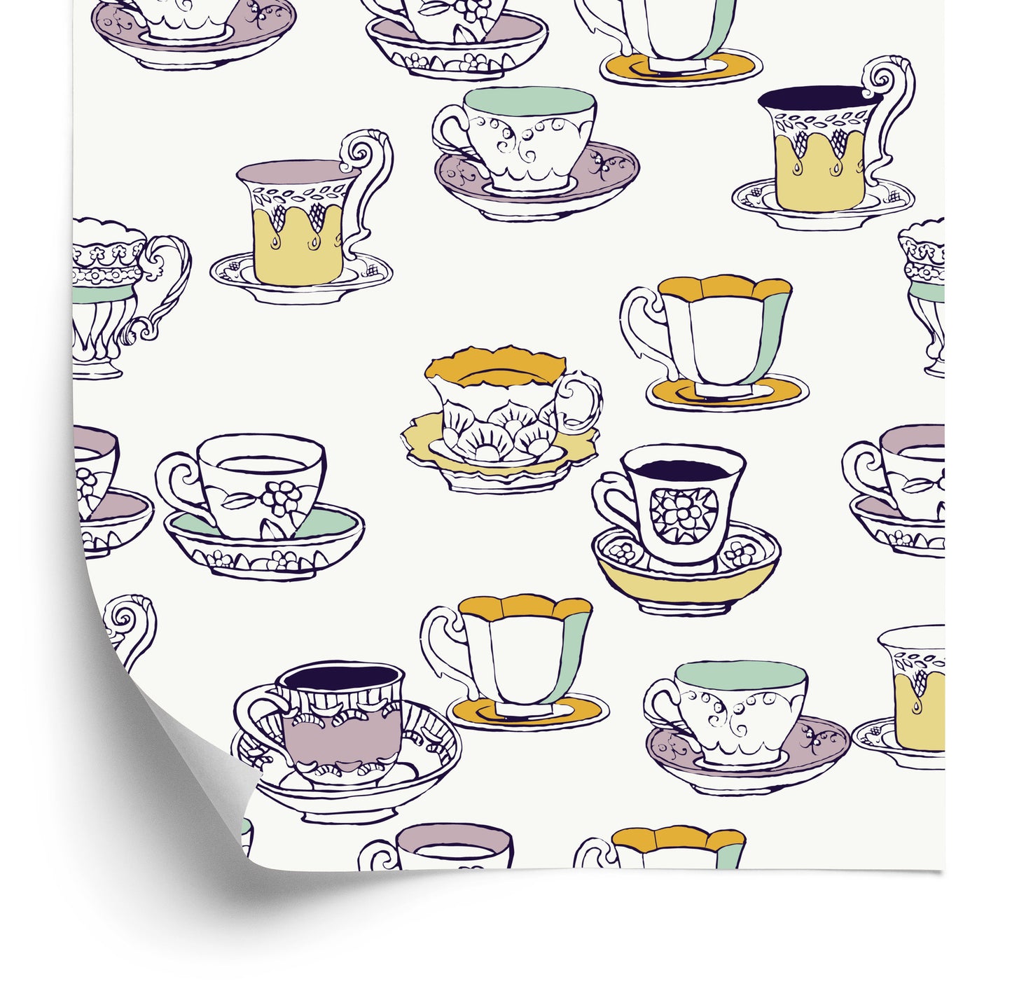 Wallpaper Colorful Cups