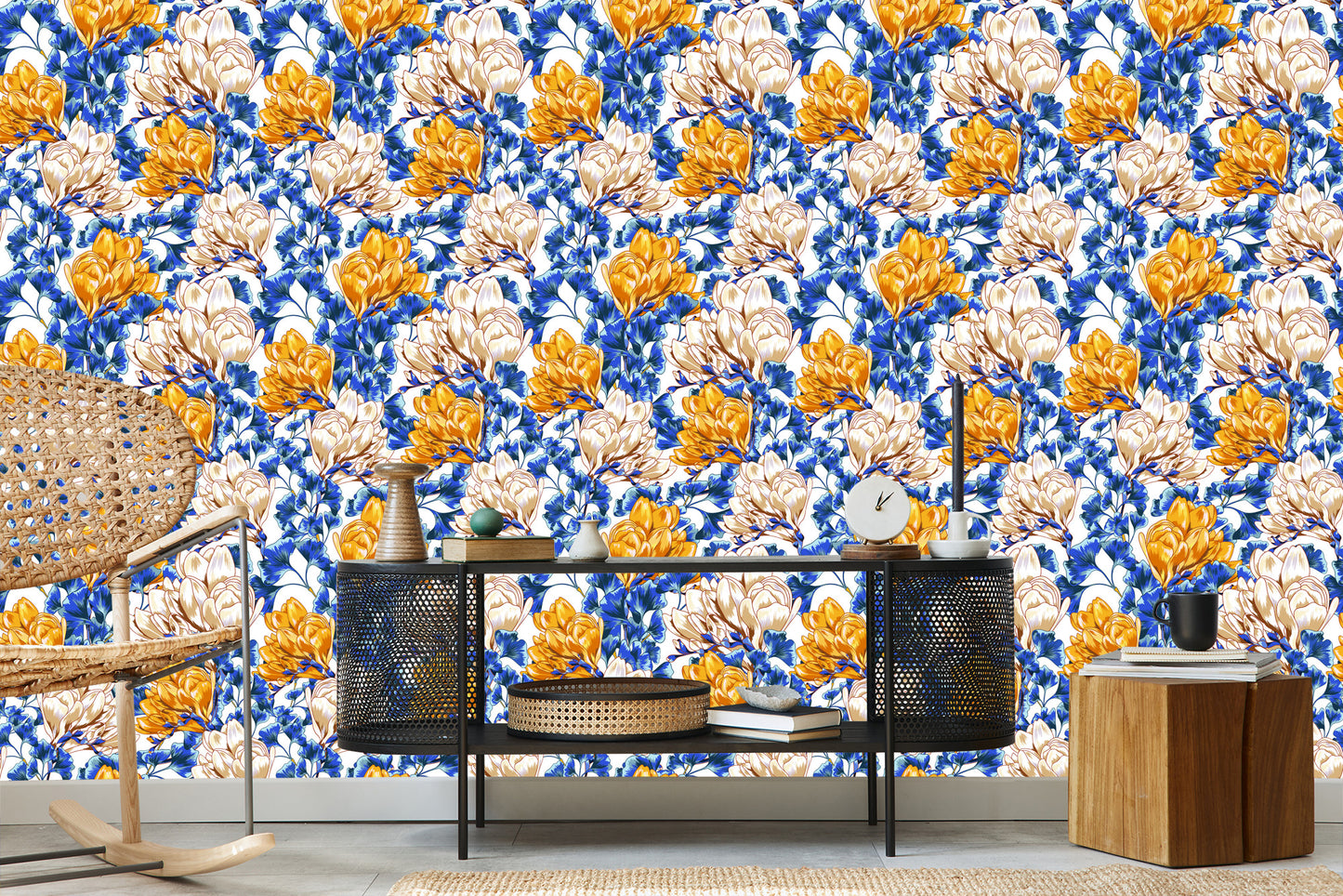 Wallpaper Colorful Magnolia Flowers