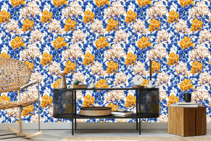 Wallpaper Colorful Magnolia Flowers