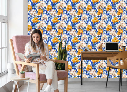 Wallpaper Colorful Magnolia Flowers