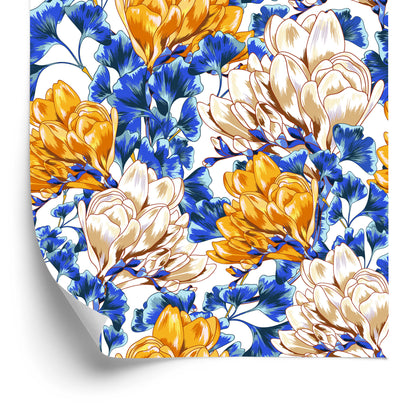 Wallpaper Colorful Magnolia Flowers