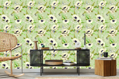 Wallpaper Poppies Painted With Watercolor