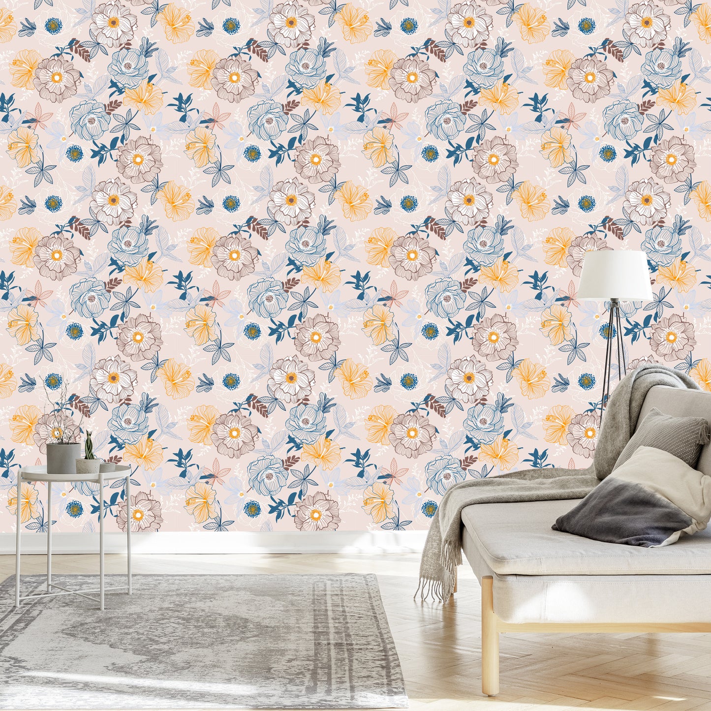 Wallpaper Delicate Colorful Flowers