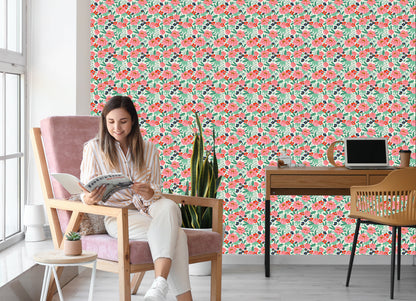 Wallpaper Handdrawn Peonies