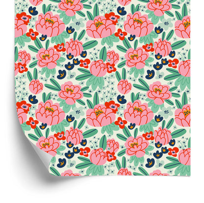 Wallpaper Handdrawn Peonies