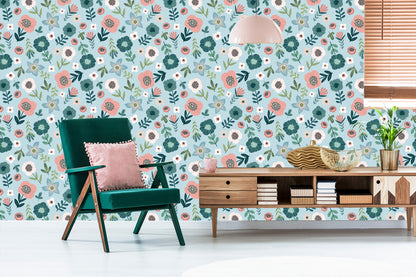 Wallpaper Colorful Flowers