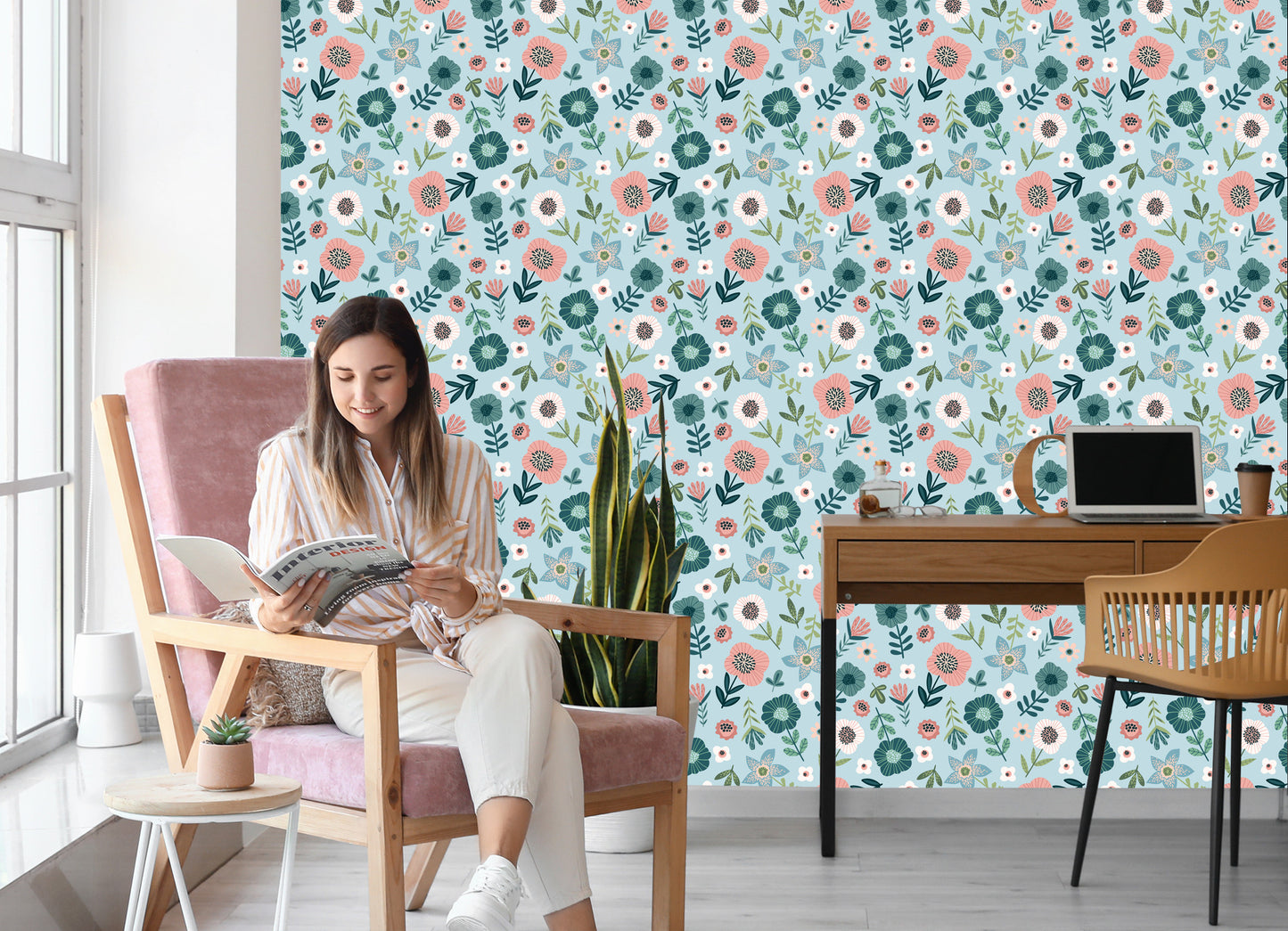 Wallpaper Colorful Flowers