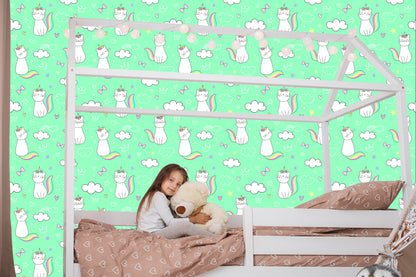 Wallpaper Rainbow Small Cats