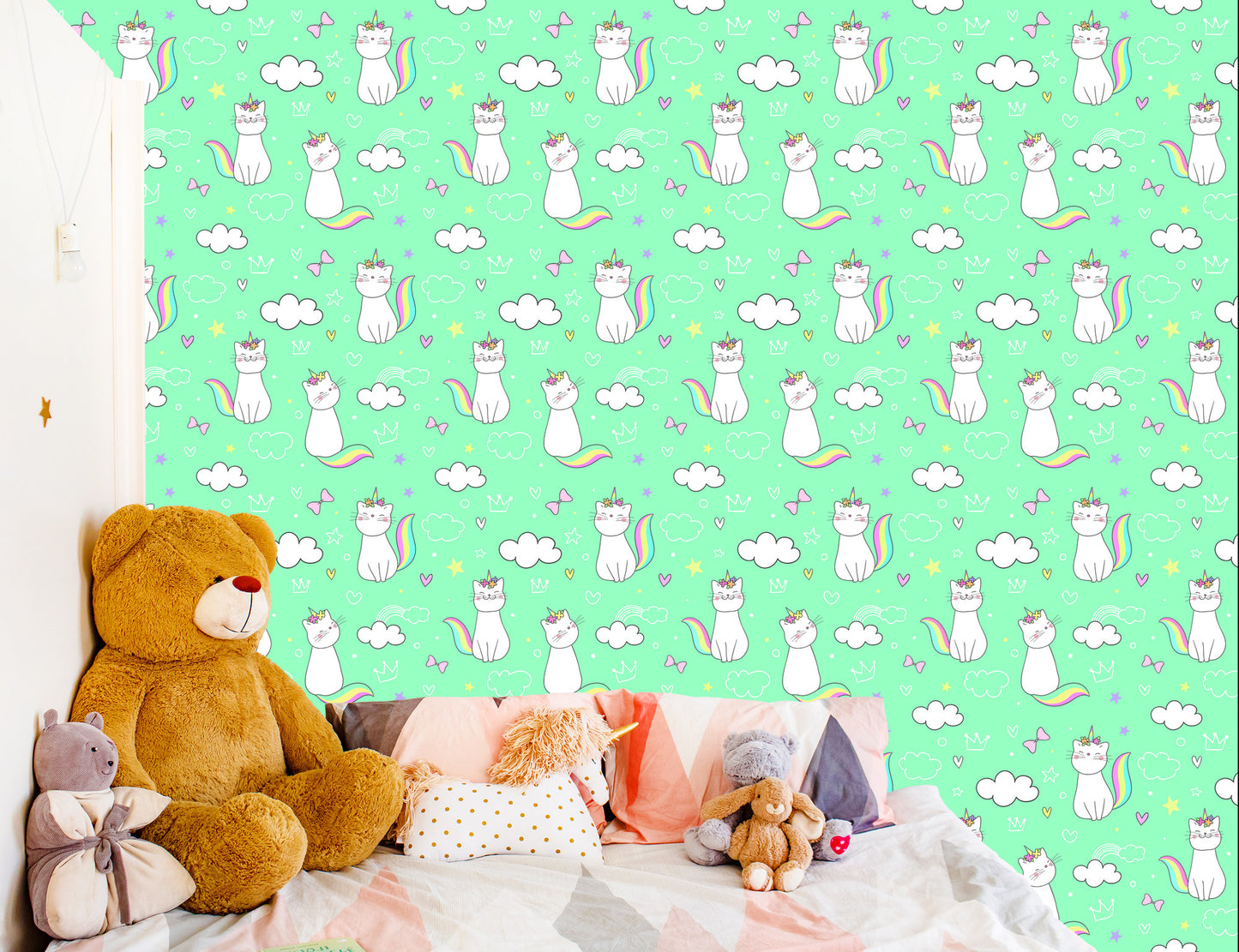 Wallpaper Rainbow Small Cats