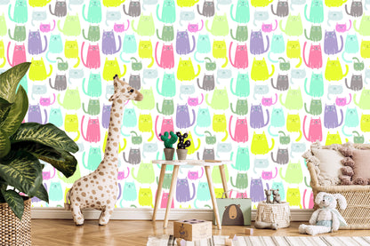 Wallpaper Colored Funny Small Cats