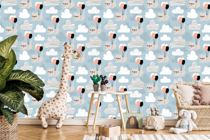 Wallpaper Cats And Balloons