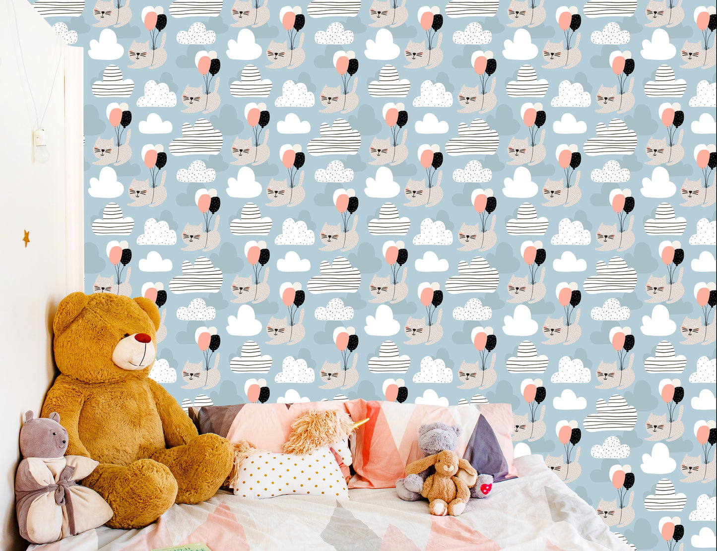Wallpaper Cats And Balloons