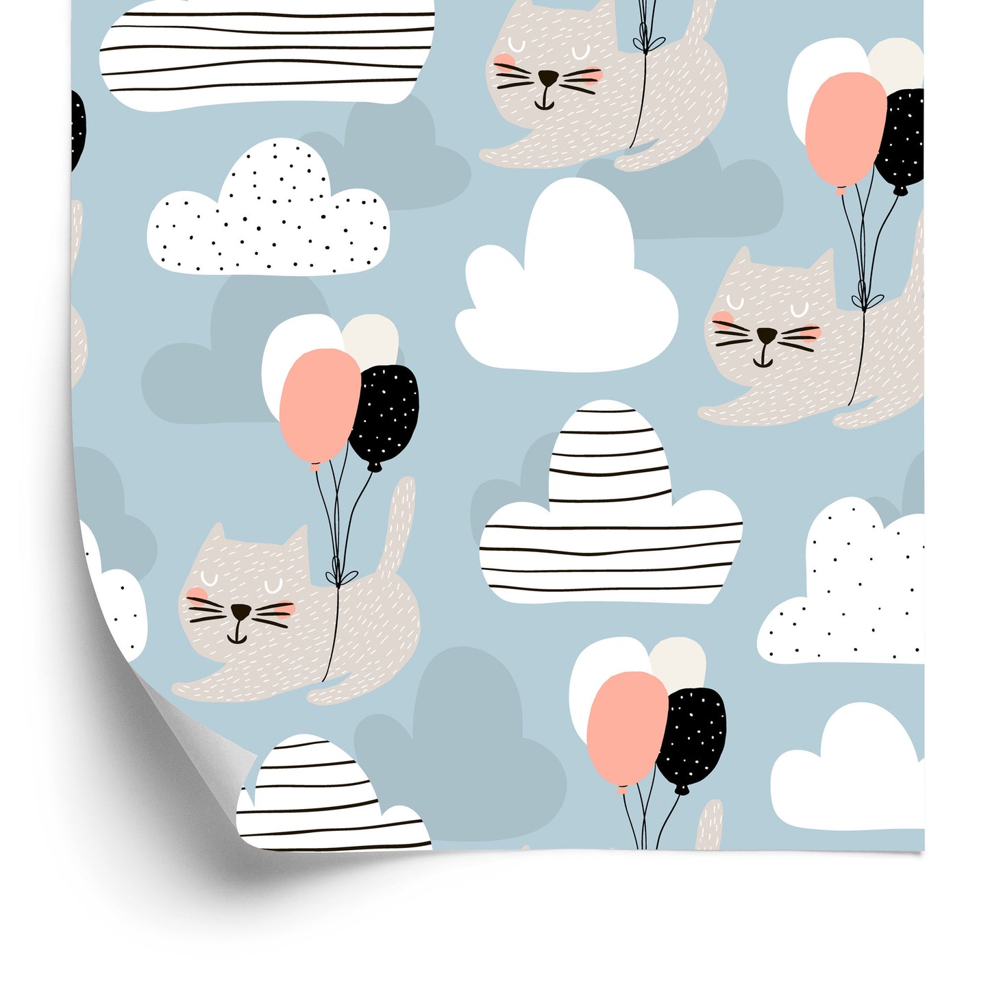 Wallpaper Cats And Balloons