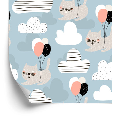 Wallpaper Cats And Balloons