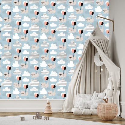 Wallpaper Cats And Balloons