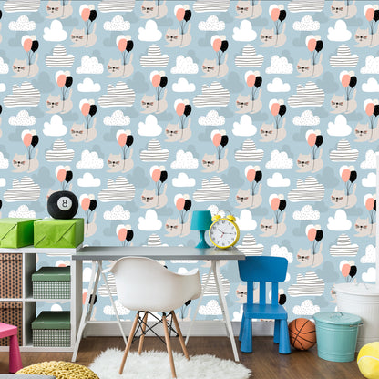 Wallpaper Cats And Balloons