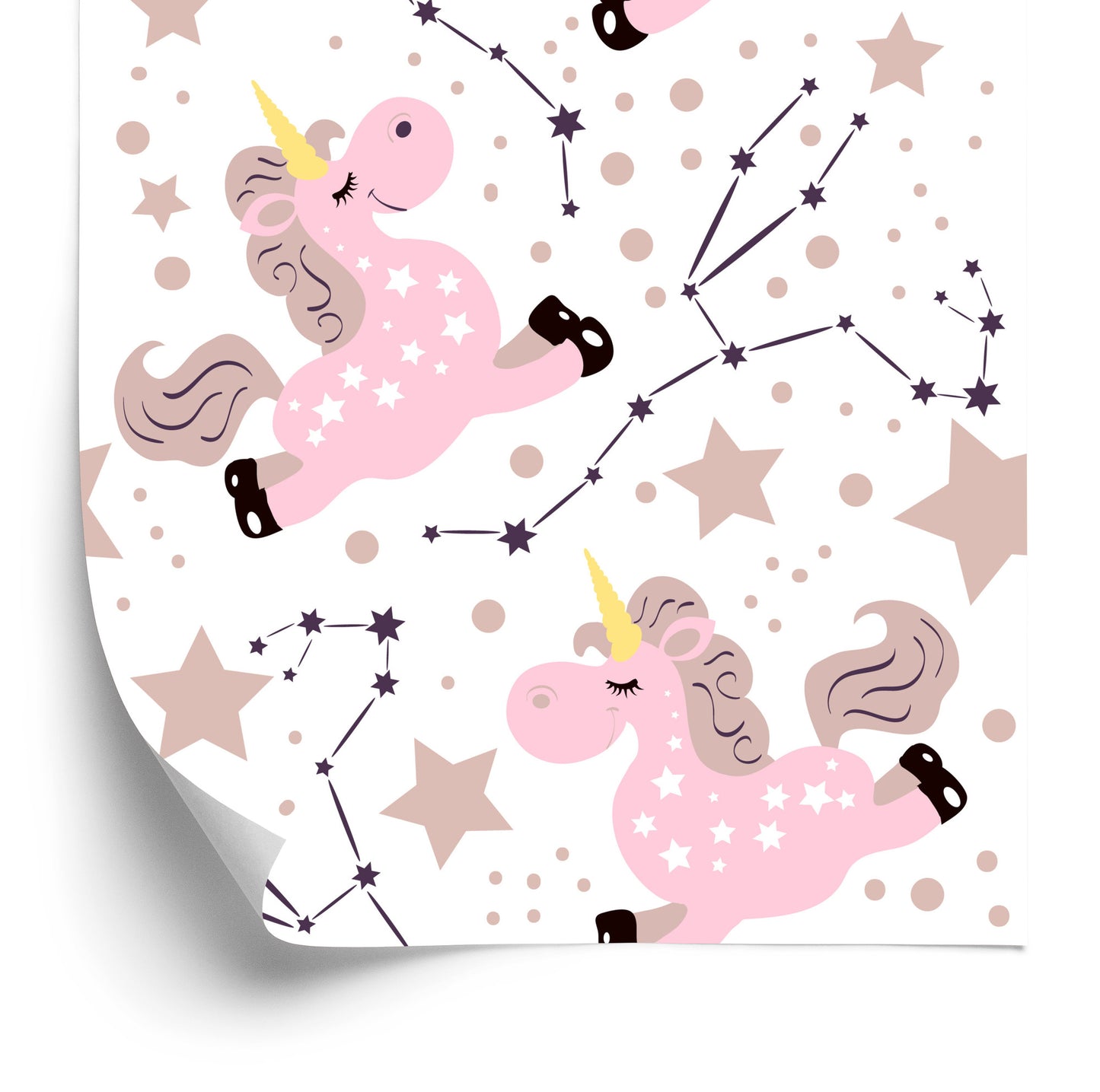 Wallpaper Unicorns Under Stars