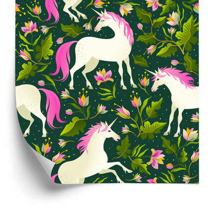 Wallpaper Unicorns Among Plants