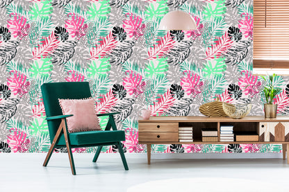Wallpaper Stylish Tropical Leaves