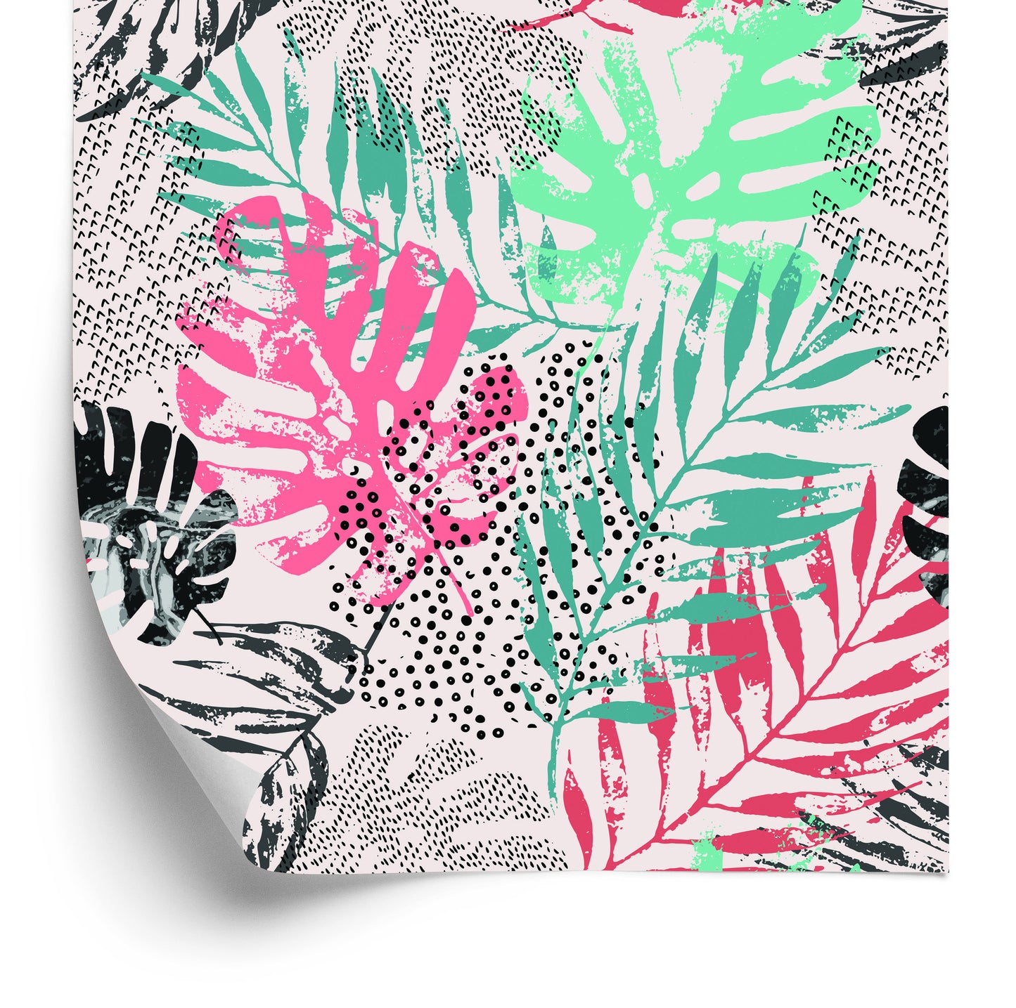 Wallpaper Stylish Tropical Leaves