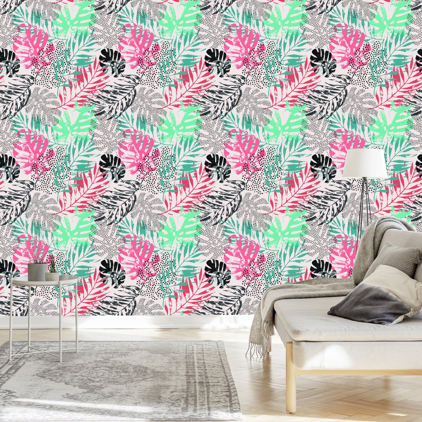 Wallpaper Stylish Tropical Leaves