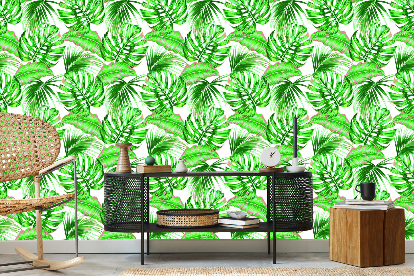 Wallpaper Colored Leaves Exotic