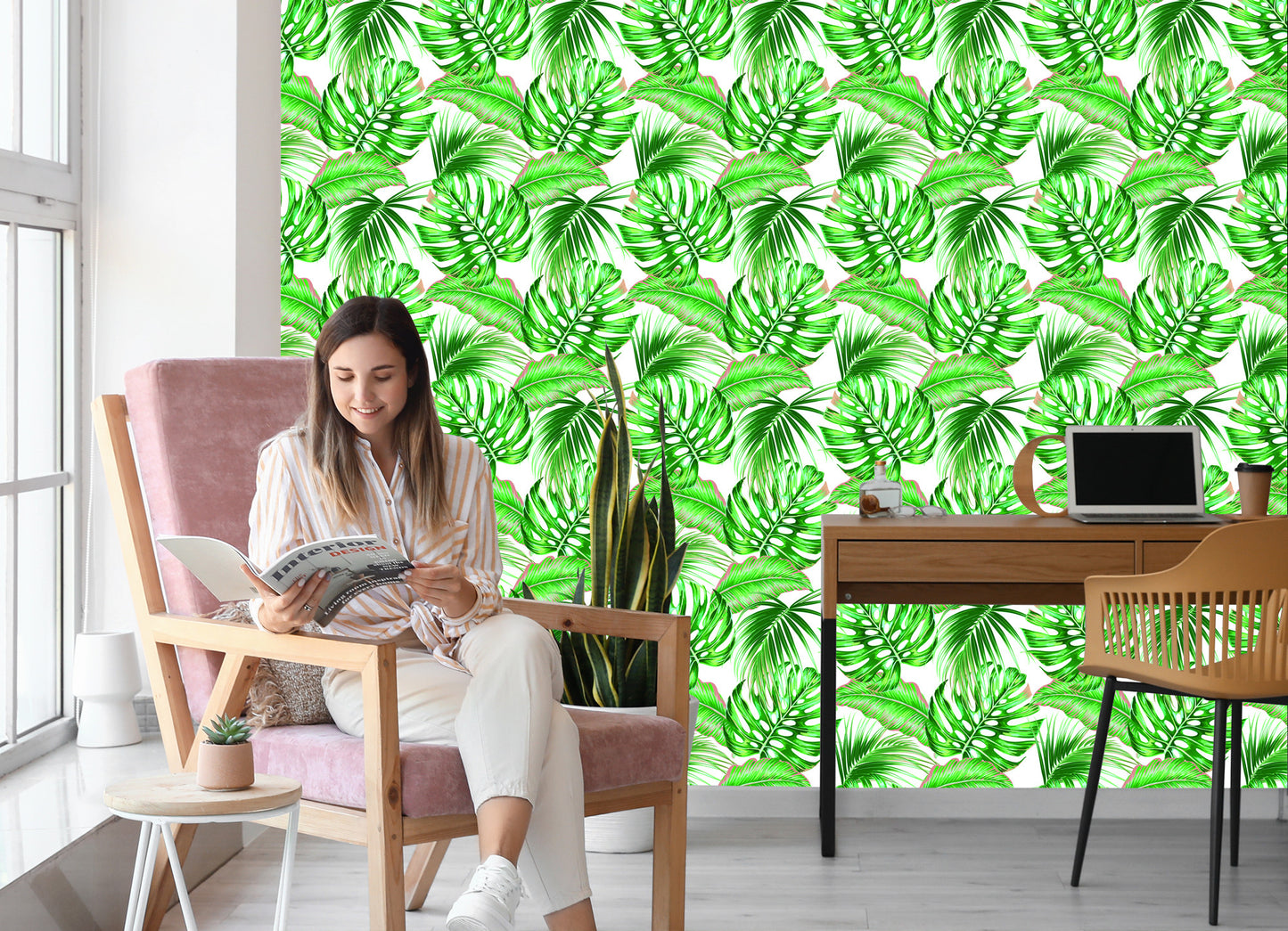 Wallpaper Colored Leaves Exotic