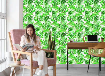Wallpaper Colored Leaves Exotic