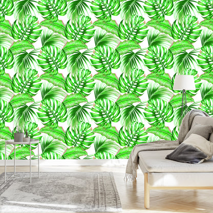 Wallpaper Colored Leaves Exotic