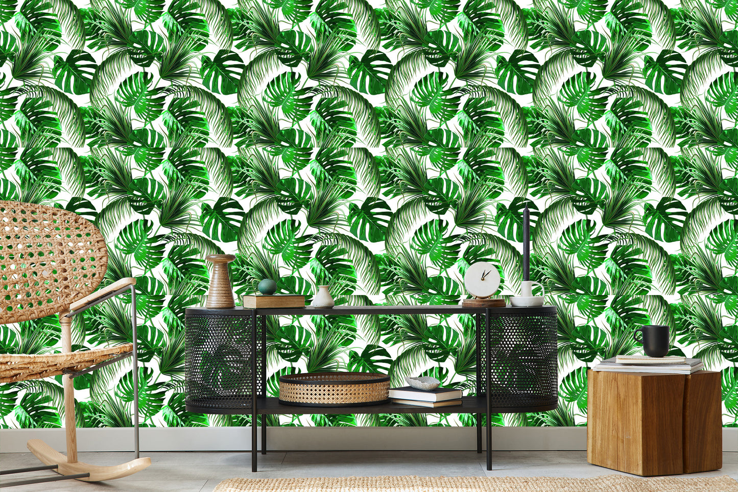 Wallpaper Beautiful Colored Tropical Leaves