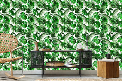 Wallpaper Beautiful Colored Tropical Leaves