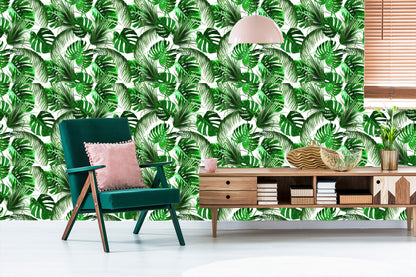 Wallpaper Beautiful Colored Tropical Leaves