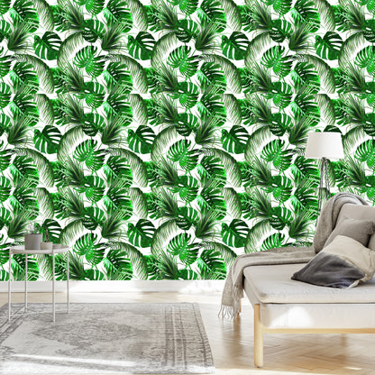 Wallpaper Beautiful Colored Tropical Leaves