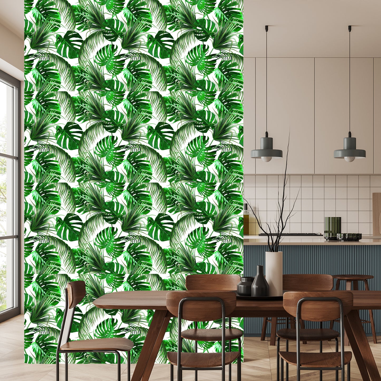 Wallpaper Beautiful Colored Tropical Leaves