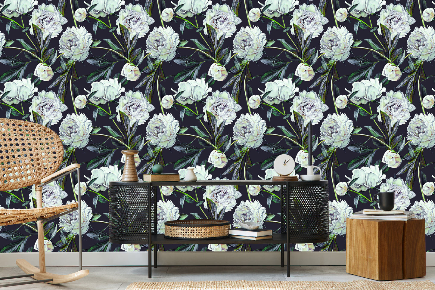 Wallpaper Peony Watercolor