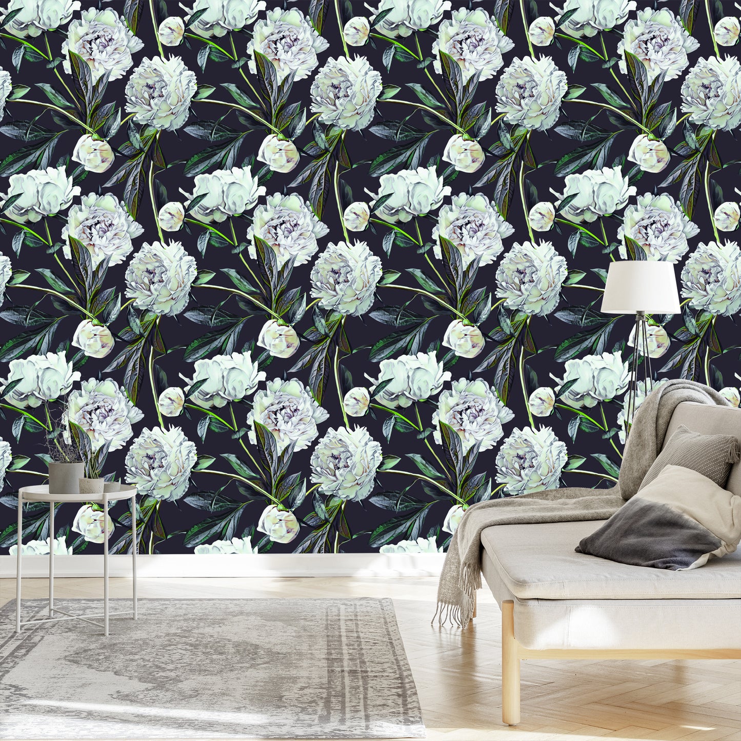 Wallpaper Peony Watercolor