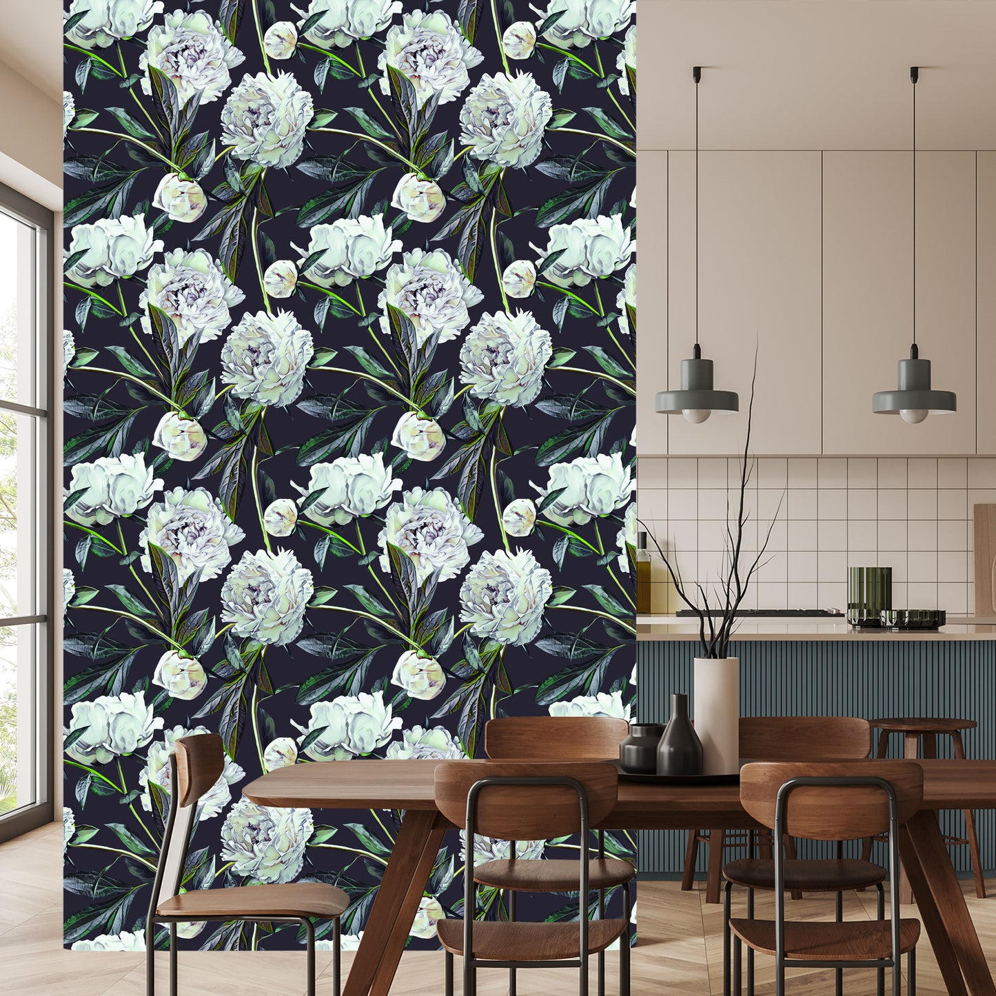 Wallpaper Peony Watercolor