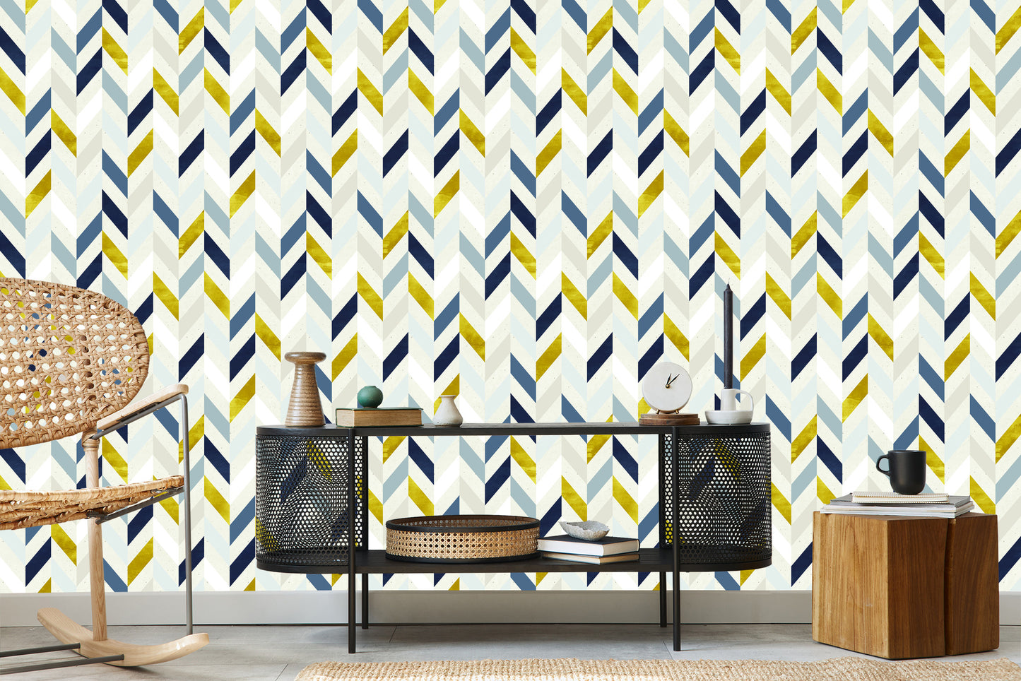 Wallpaper Fashionable Geometric Pattern