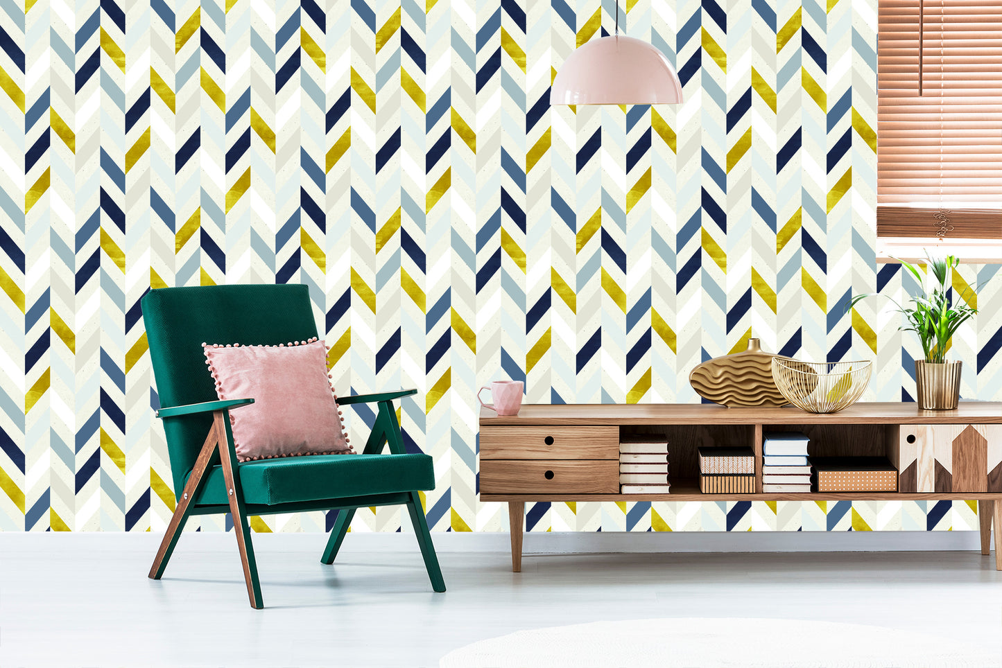 Wallpaper Fashionable Geometric Pattern