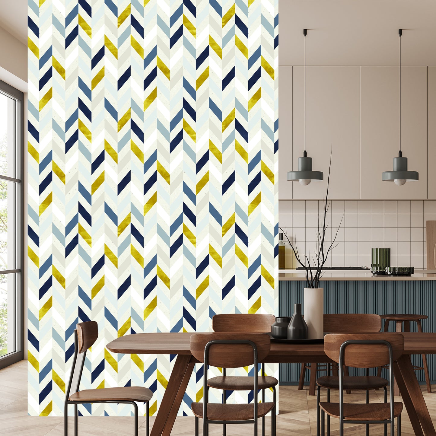 Wallpaper Fashionable Geometric Pattern