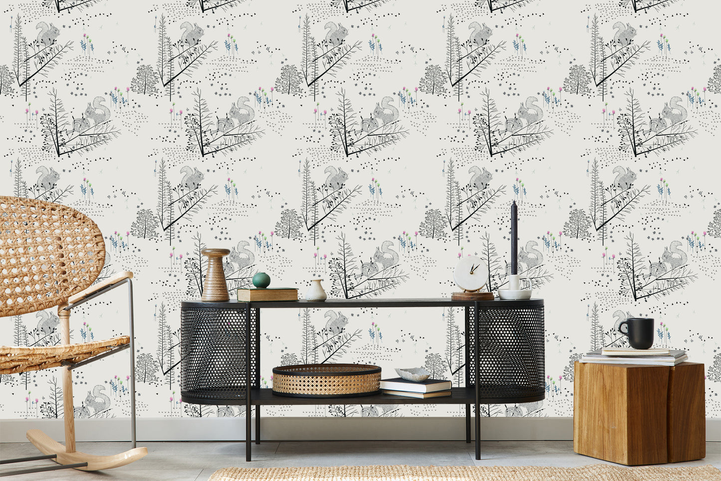 Wallpaper Squirrels In The Forest