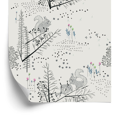 Wallpaper Squirrels In The Forest