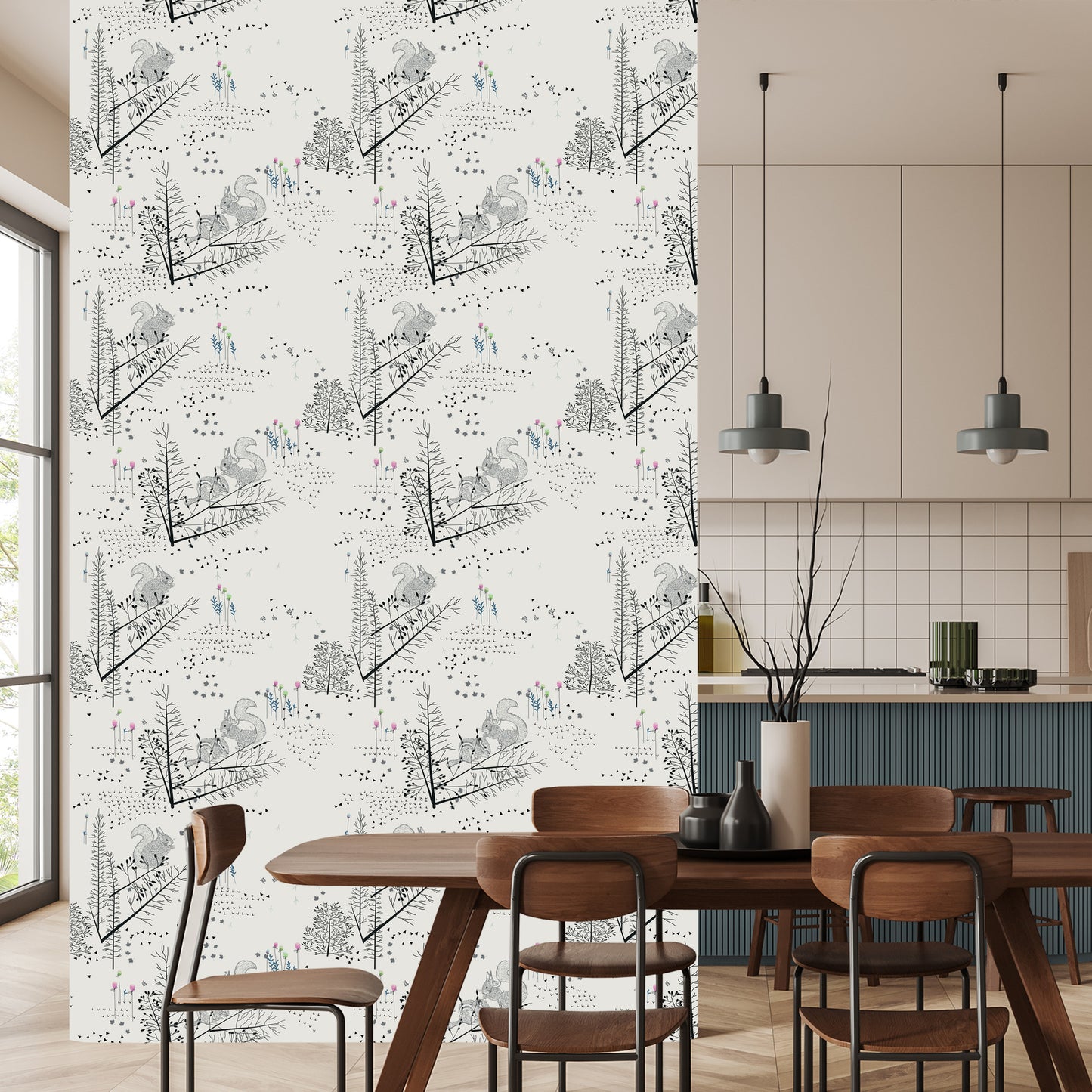 Wallpaper Squirrels In The Forest