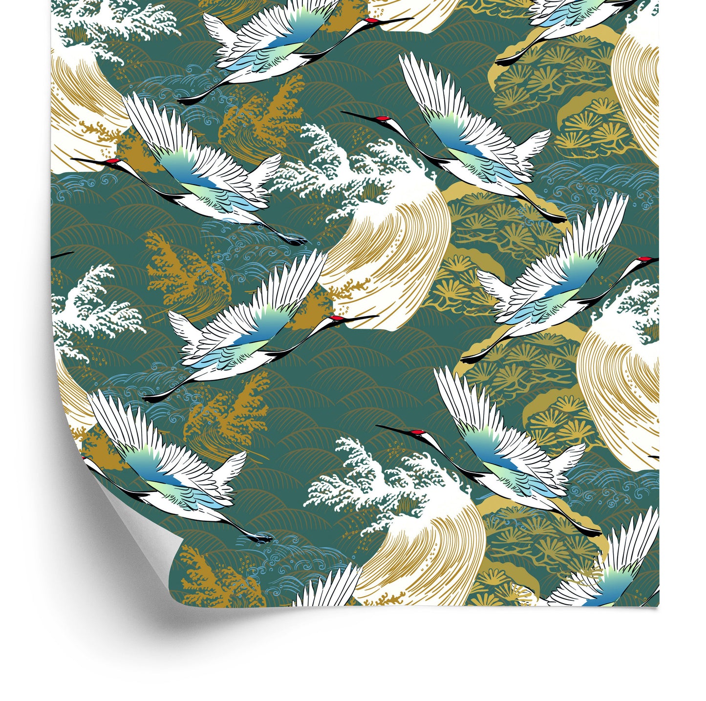 Wallpaper Flying Cranes