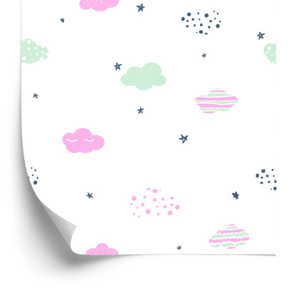 Wallpaper Asterisks And Clouds