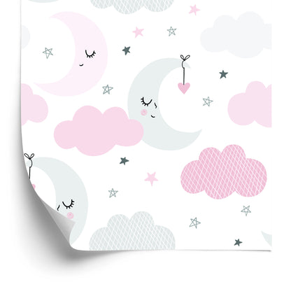 Wallpaper Moons Stars And Clouds