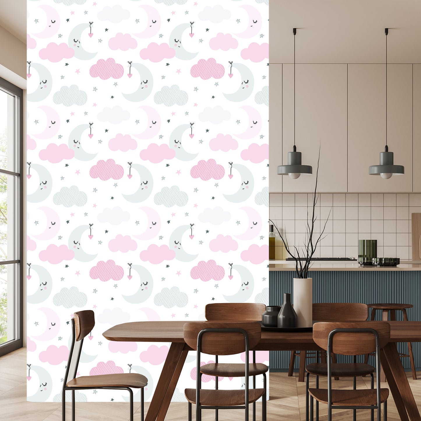 Wallpaper Moons Stars And Clouds