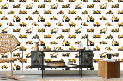 Wallpaper Vehicles, Excavators, Machinery, Nursery